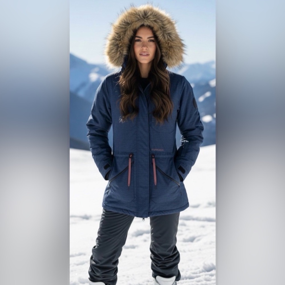 NWT!! Armada Insulated Ski Jacket Parka Faux Fur Hood Trim Size Small